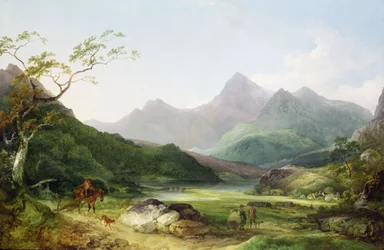 Mtazamo wa Snowdon kutoka Capel Curig, 1787 swed